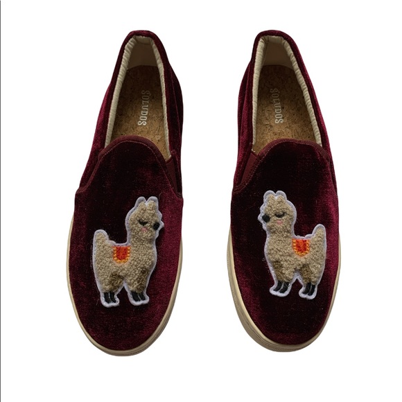 SOLD Soludos velvet Llama slip on sneaker size 8 - Picture 4 of 4